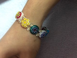 Pulsera de cristal multicolor