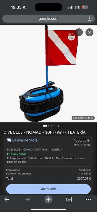Blu3 Nemo Sistema de Buceo + Mochila