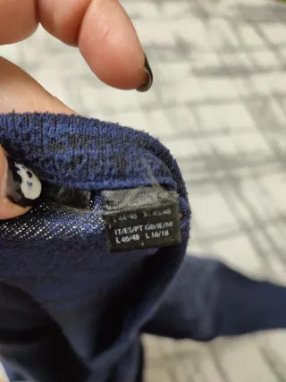 Camiseta manga larga azul talla 46