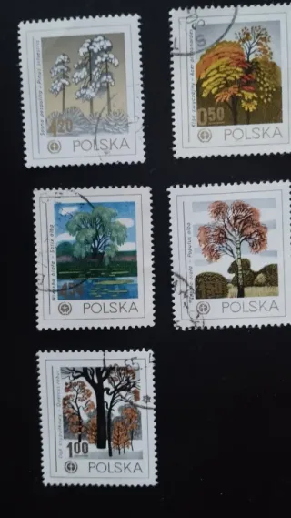 Sellos Polonia Árboles Lote 11