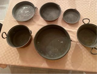 Set Antiche Pentole Rame Puro 100%