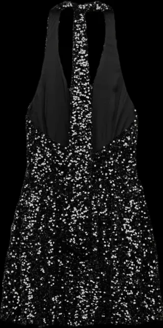 Vestido fiesta lentejuelas negro talla XL