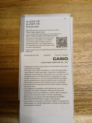 Calculadora Casio fx-82 SP CW negra