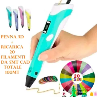 Penna 3D Per Stampa Stereoscopica + Set Filamenti