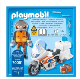 Playmobil Moto de Emergencia 70051