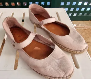 Alpargatas Bailarinas TSP Piel Rosa