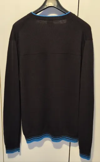 Maglione Puma Uomo Scollo a V Nero Blu