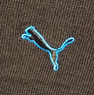 Maglione Puma Uomo Scollo a V Nero Blu