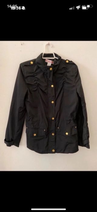 Chaqueta parka impermeable negra