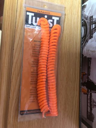 Cordones Twist Infantiles Naranja