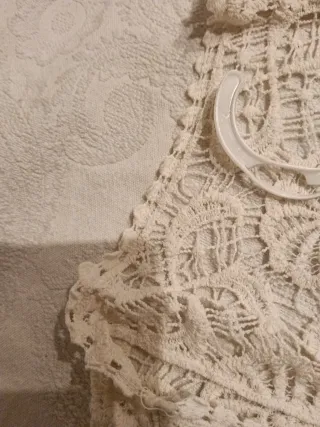 Chaleco de encaje blanco talla única