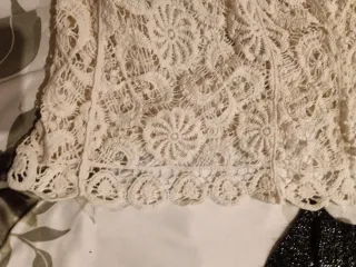 Chaleco de encaje blanco talla única