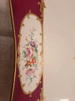 Vassoio porcellana dipinta a mano