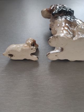 Familia Cocker de porcelana