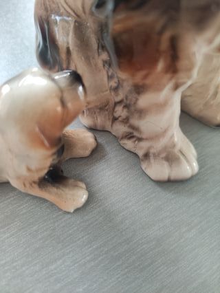 Familia Cocker de porcelana