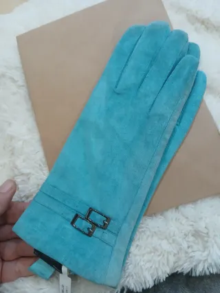Guantes de piel nuevos diseño hebillas