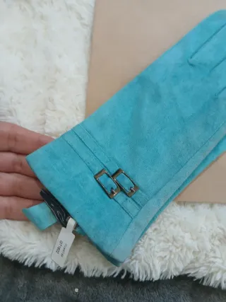 Guantes de piel nuevos diseño hebillas