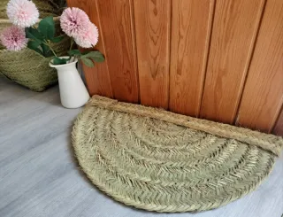 Alfombra Media Luna Esparto Natural Estilo Boho