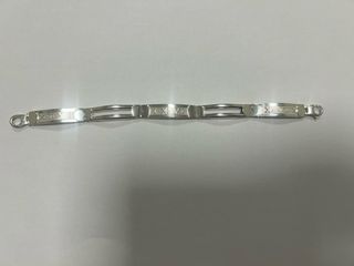 Pulsera Plata Ley Números Romanos Maciza