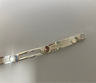 Pulsera Plata Ley Números Romanos Maciza