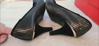 Zapatos DI FONTANA Negros y dorados