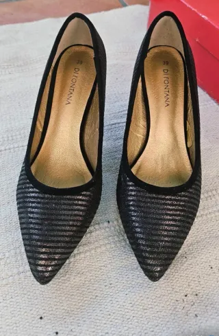 Zapatos DI FONTANA Negros y dorados