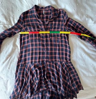 Vestido cuadros escoceses negro y rojo