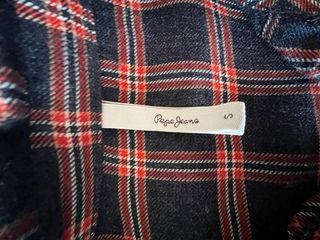 Vestido cuadros escoceses negro y rojo