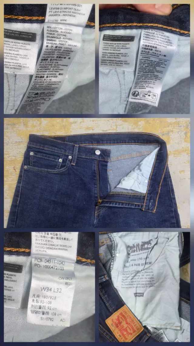 Levi's Strauss & Co 511 talla W34 L32