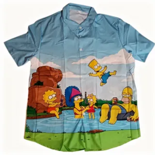 CAMISA HAWAIANA LOS SIMPSON NUEVA CON ETIQUETA