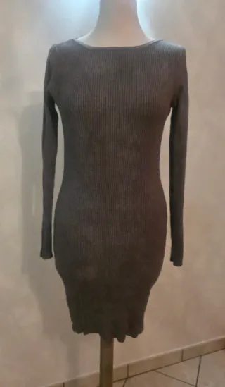 Abito maglia grigio
