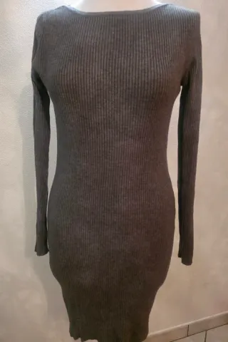 Abito maglia grigio