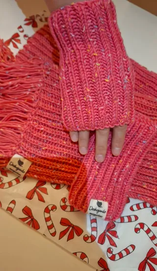 Pack Invierno Bufanda y Mitones Handmade