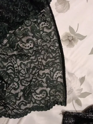 Vestido chaleco encaje verde