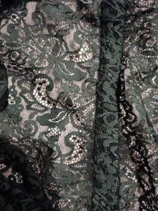 Vestido chaleco encaje verde