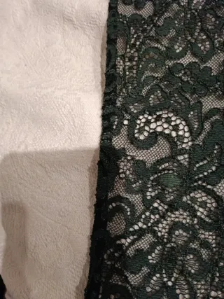 Vestido chaleco encaje verde