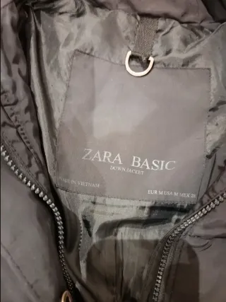 Abrigo Zara Negro Mujer