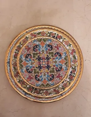 Lote 3 Piatti Decorativi Dorati