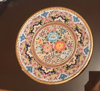 Lote 3 Piatti Decorativi Dorati