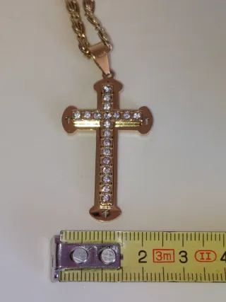 Collana Croce con Brillantini Crocifisso