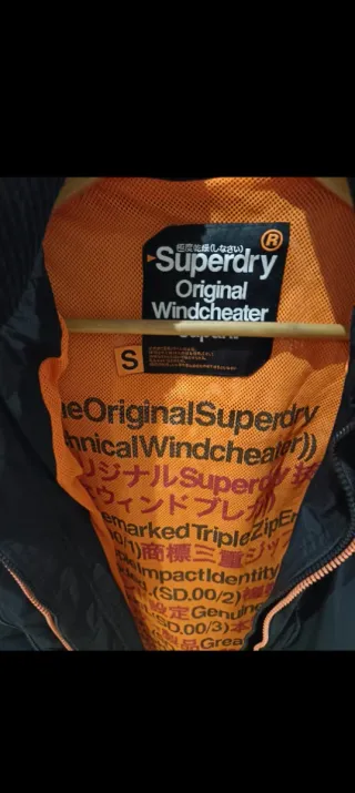 Chaqueta Superdry Mujer Negra y Naranja