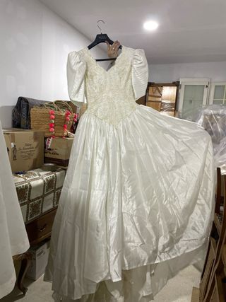 Vestido de Novia Vintage 1992 Talla 40-42
