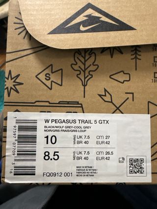 Nike Pegasus Trail 5 Gore-Tex Hombre Negro/Gris