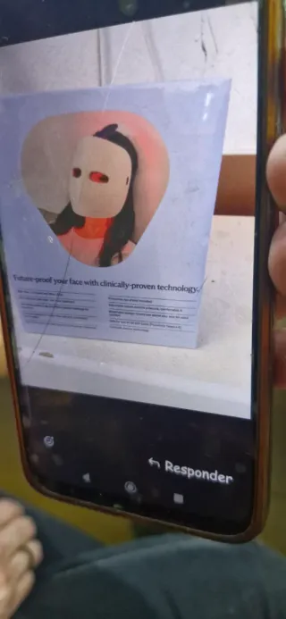 Mascarilla facial LED Terapia Luz Roja