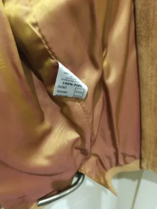 Chaquetón de piel marrón GREEN PARK