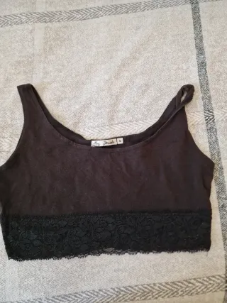 Top negro Inside encaje talla M