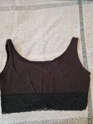 Top negro Inside encaje talla M