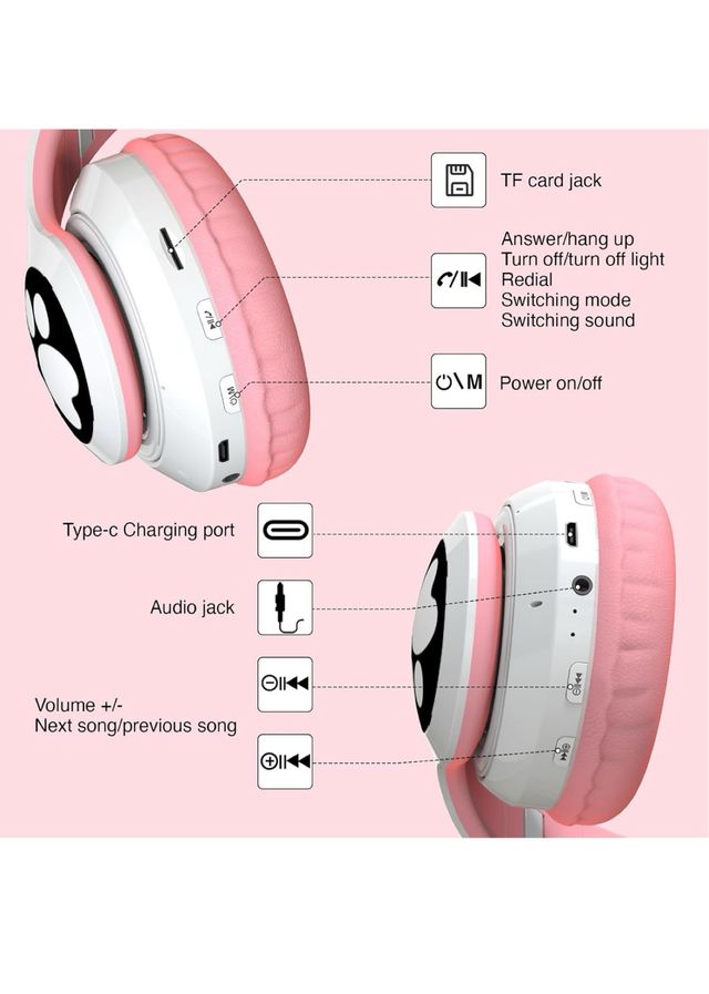 Auricolari Wireless per Bambine con Orecchie di Gatto