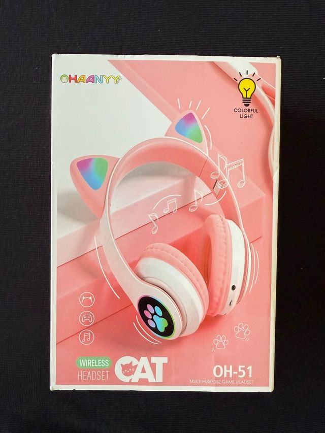 Auricolari Wireless per Bambine con Orecchie di Gatto
