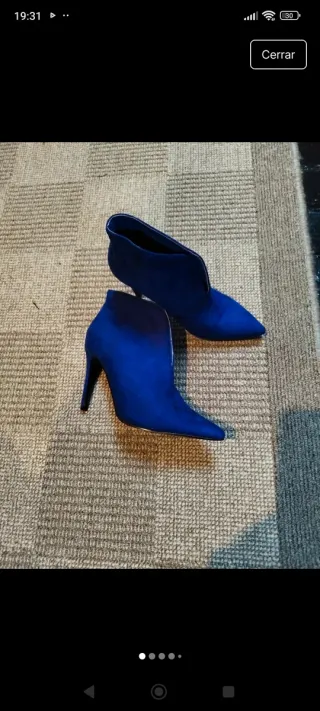 Botines azul eléctrico de tacón alto – elegantes